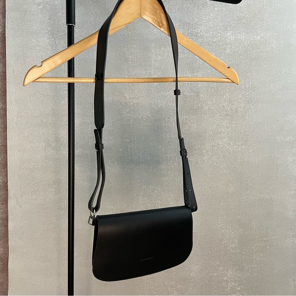 COS black small leather crossbody